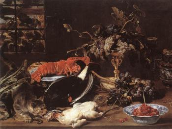 弗朗斯 斯奈德斯 Still life With Crab And Fruit